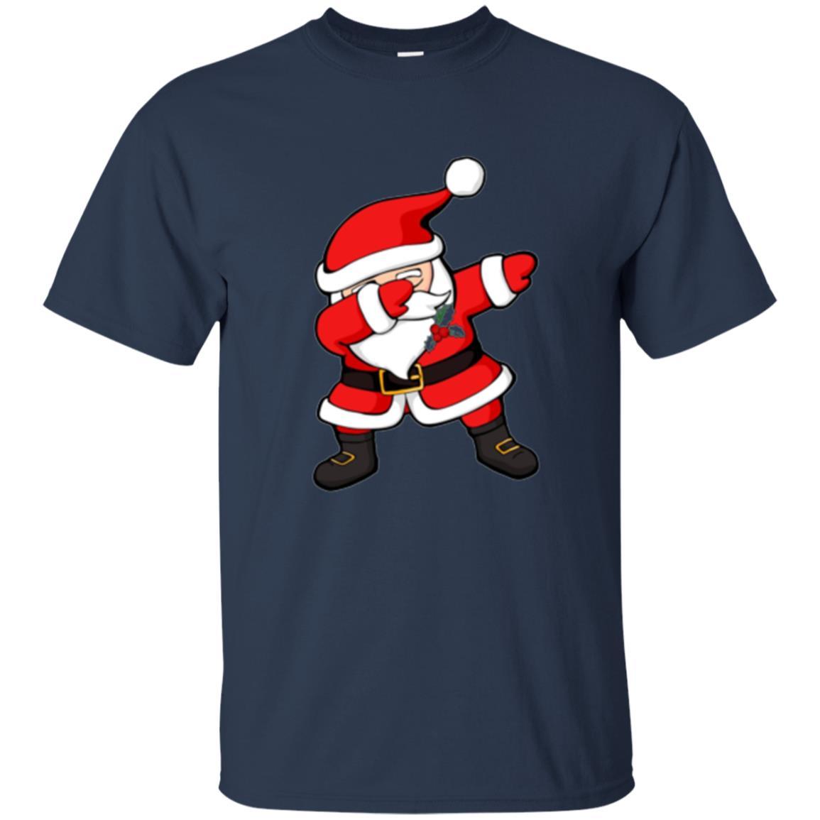 Christmas T-shirt Dabbing Santa Claus Christmas Dab Novelty Navy