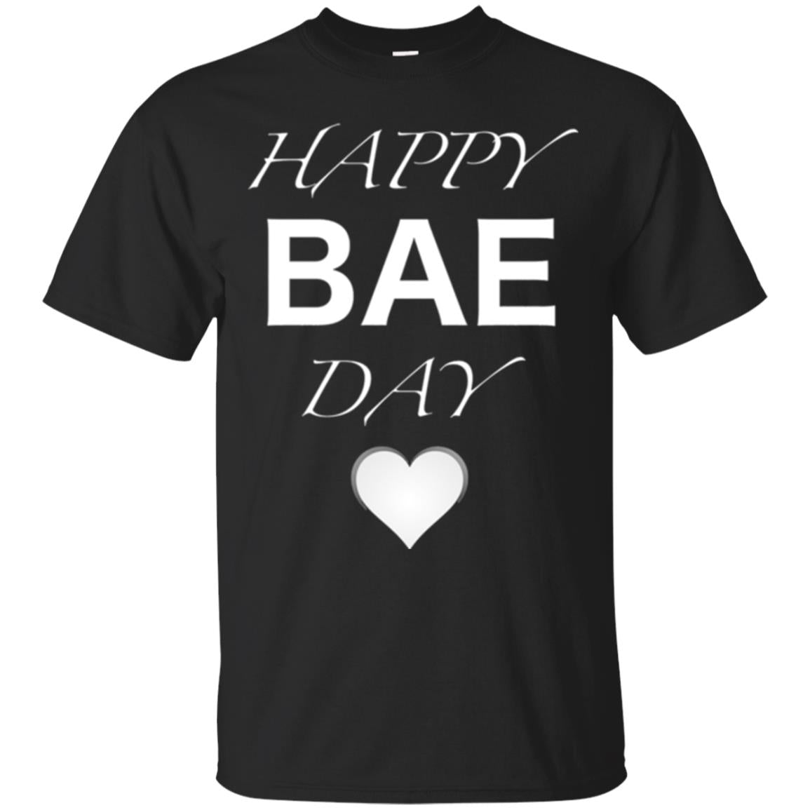 Valentine_s Day T-shirt Happy Bae Day Black