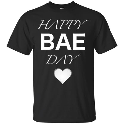 Valentine_s Day T-shirt Happy Bae Day Black