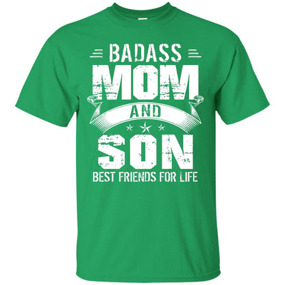 Badass Mom And Son Best Friends For Life Shirt Irish Green