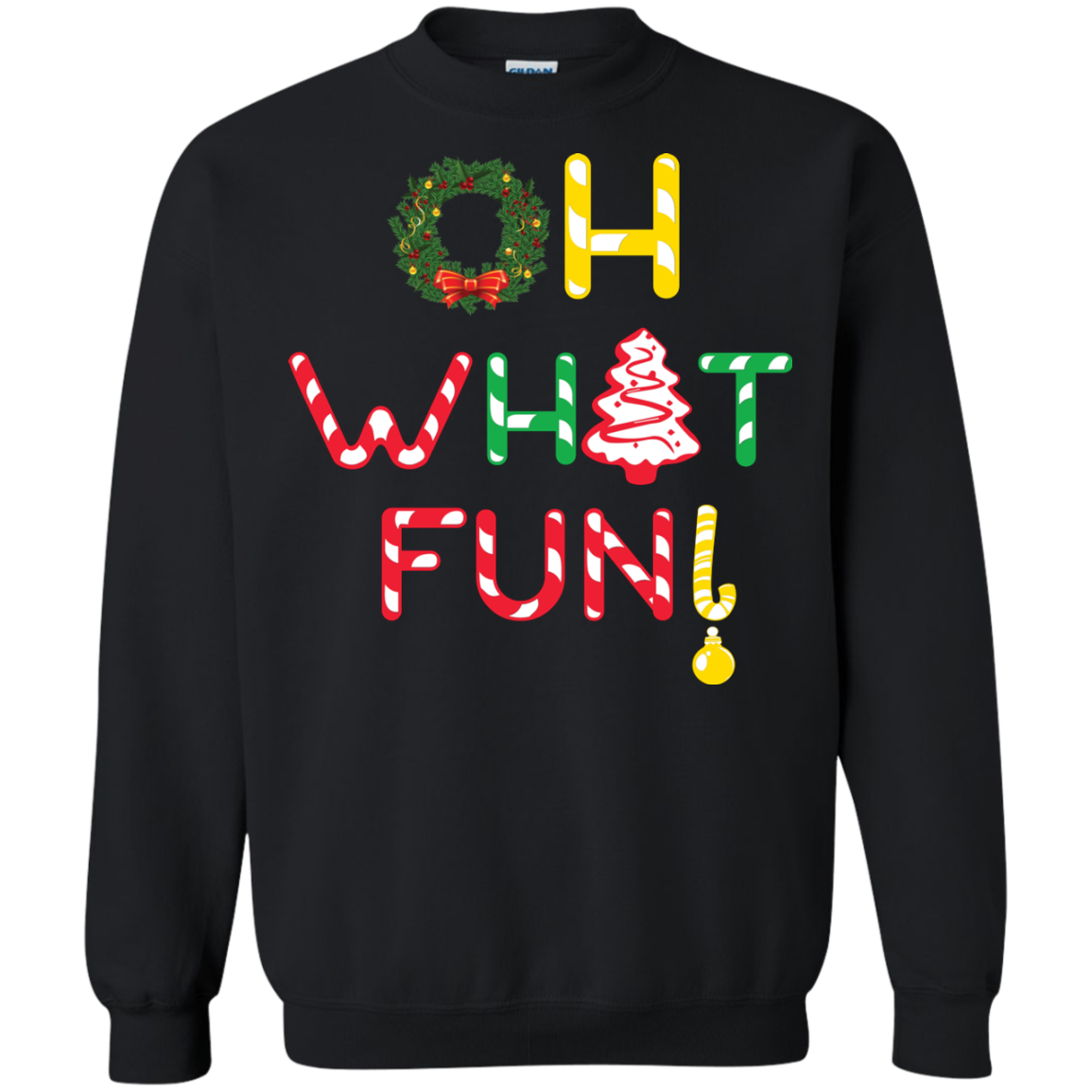 Christmas T-shirt Oh What Fun Black