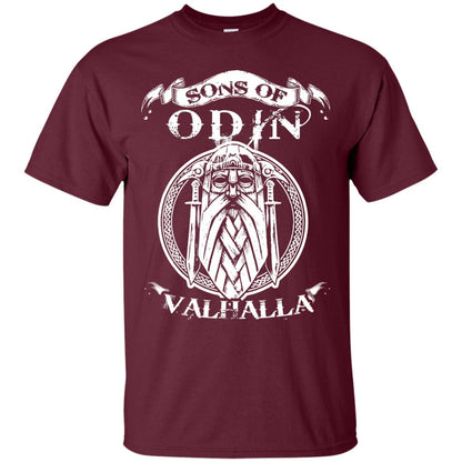 Sons Of Odin Valhalla Viking T-shirt Maroon