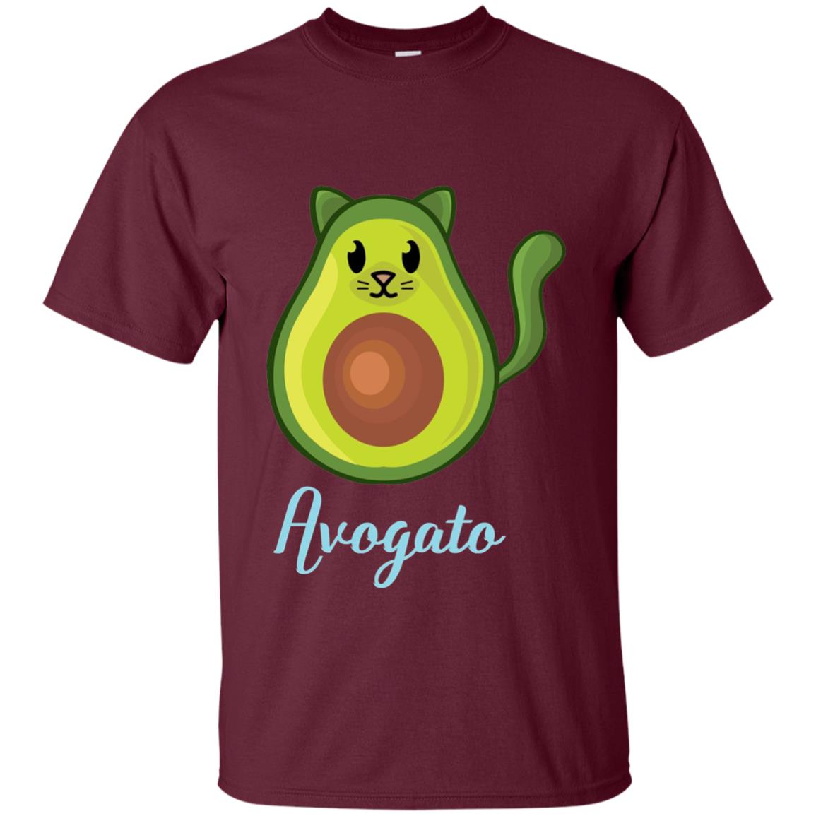 Avogato Avocado Cat Funny Avocato T-shirt Maroon