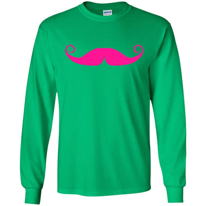 Pink Mustache T-shirt Funny Gift For Men Irish Green