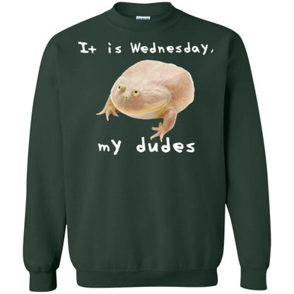 Funny Frog T-shirt It Is Wednesday My Dudes Forest Green