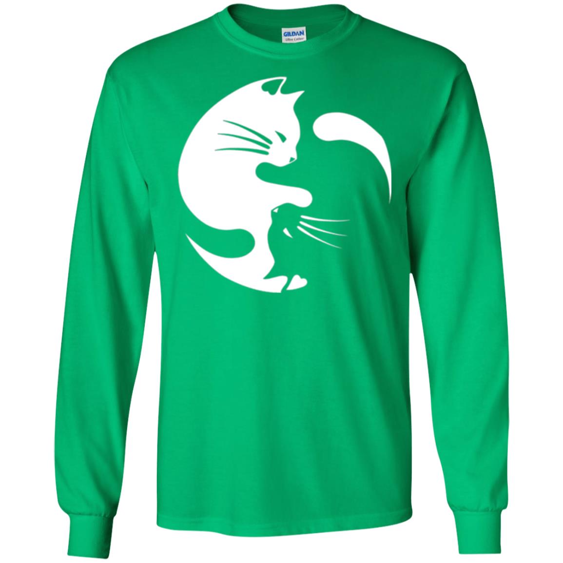 Ying Yang Cat T-shirt Irish Green