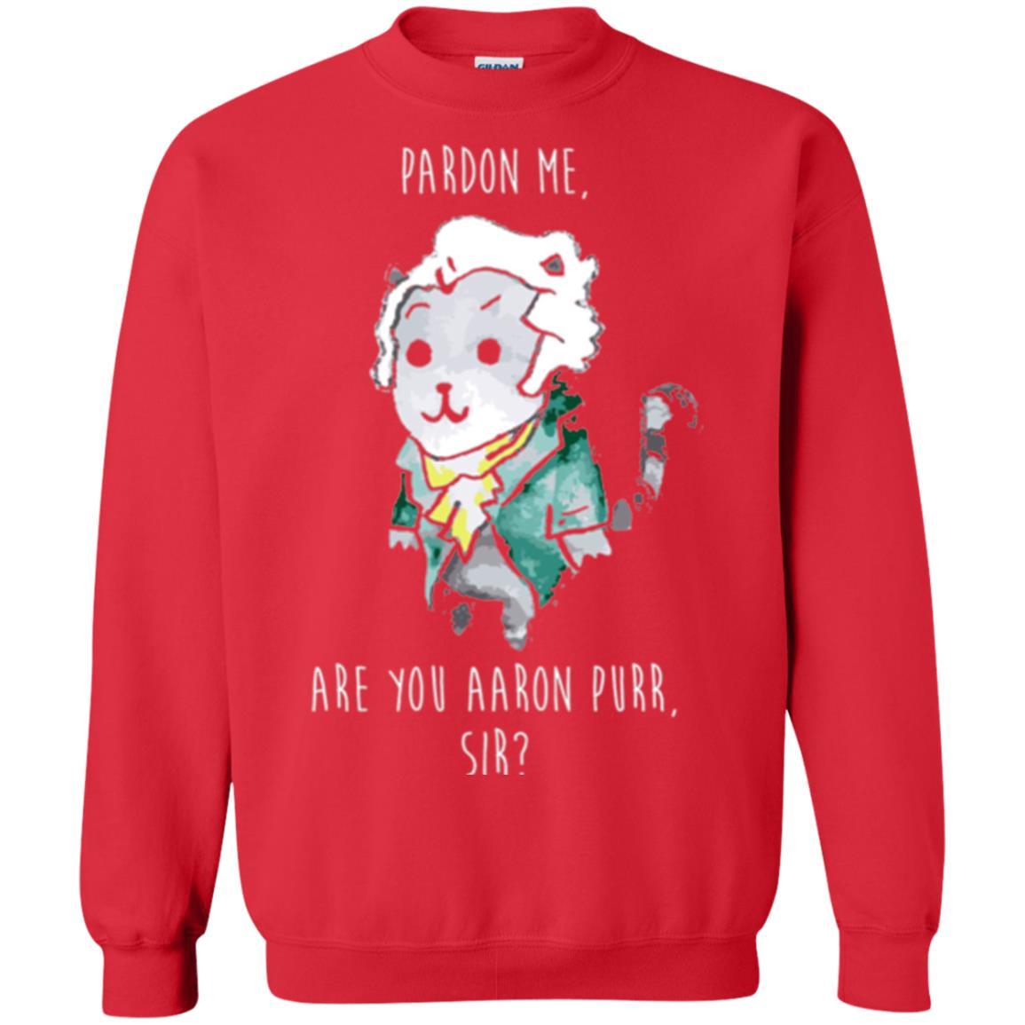 Hamilton Cat T-shirt Pardon Me Are You Aaron Purr Sir Red
