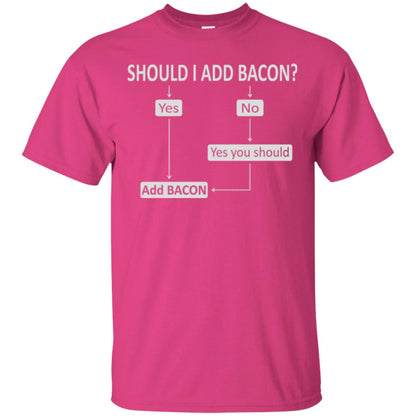 Bacon Lovers T-shirt Shoud I Add Bacon Heliconia