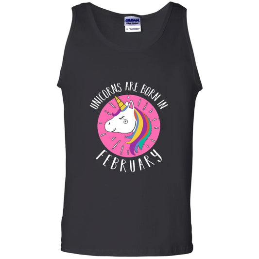 February Birthday T-shirt Unicorns Are Born In February Black