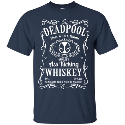 Deadpool Merc With A Mouth Quality Kiching Whiskey So Smooth You Will Want To Swallow Navy