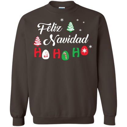 Chirstmas T-Shirt Feliz Navidad Ho Ho Ho Dark Chocolate
