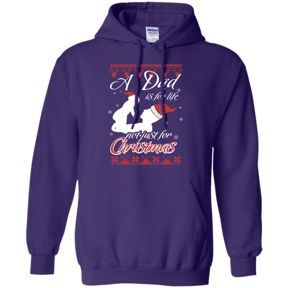 Family T-Shirt A Dad Is For Life Not Just For Christmas Purple
