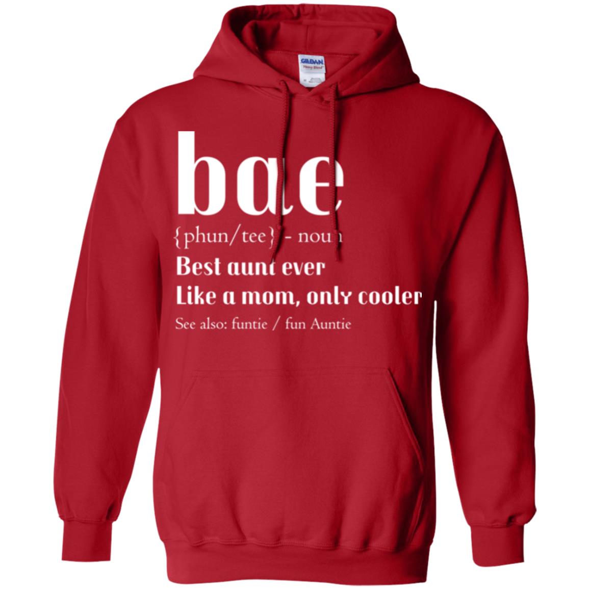 Aunt T-shirt Bae Best Aunt Ever Red