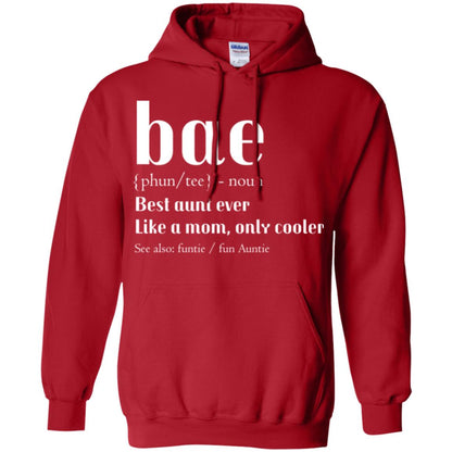 Aunt T-shirt Bae Best Aunt Ever Red