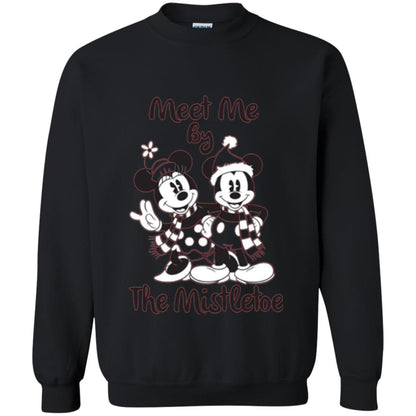 Christmas T-shirt Meet Me By Mistletoe Black