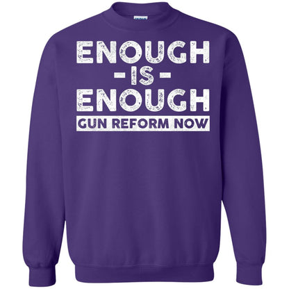 Enough Is Enough Gun Reform Now Gun Control T-shirt Purple