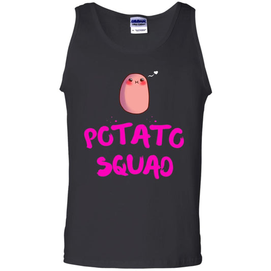 Cute Potato Squad T-shirt I Love Potato Black
