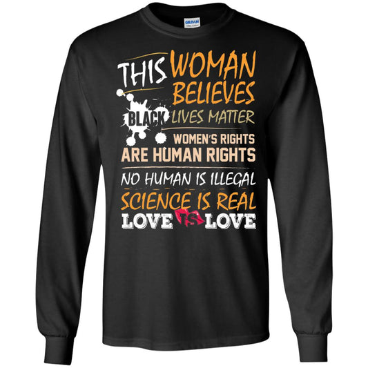 Women_s Movement Rally March T-shirts This Woman Believe Black