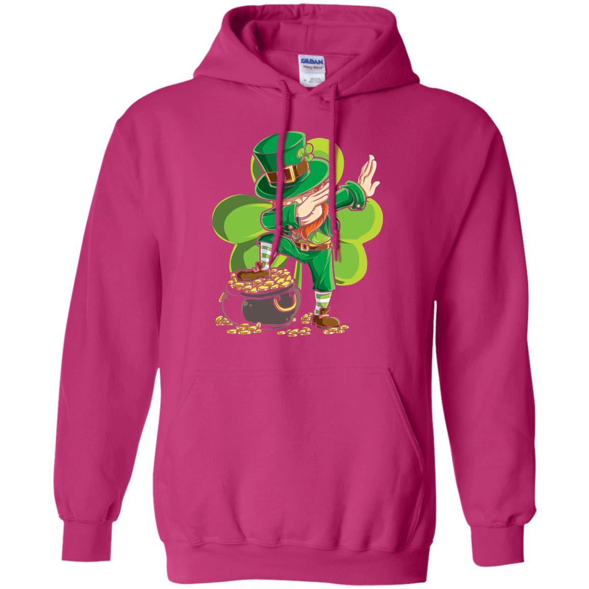 Dabbing Leprechaun St Patricks Day T-shirt Heliconia