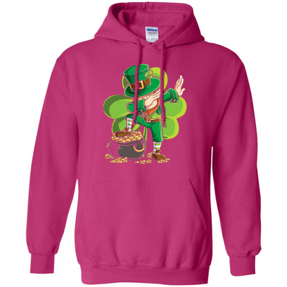 Dabbing Leprechaun St Patricks Day T-shirt Heliconia