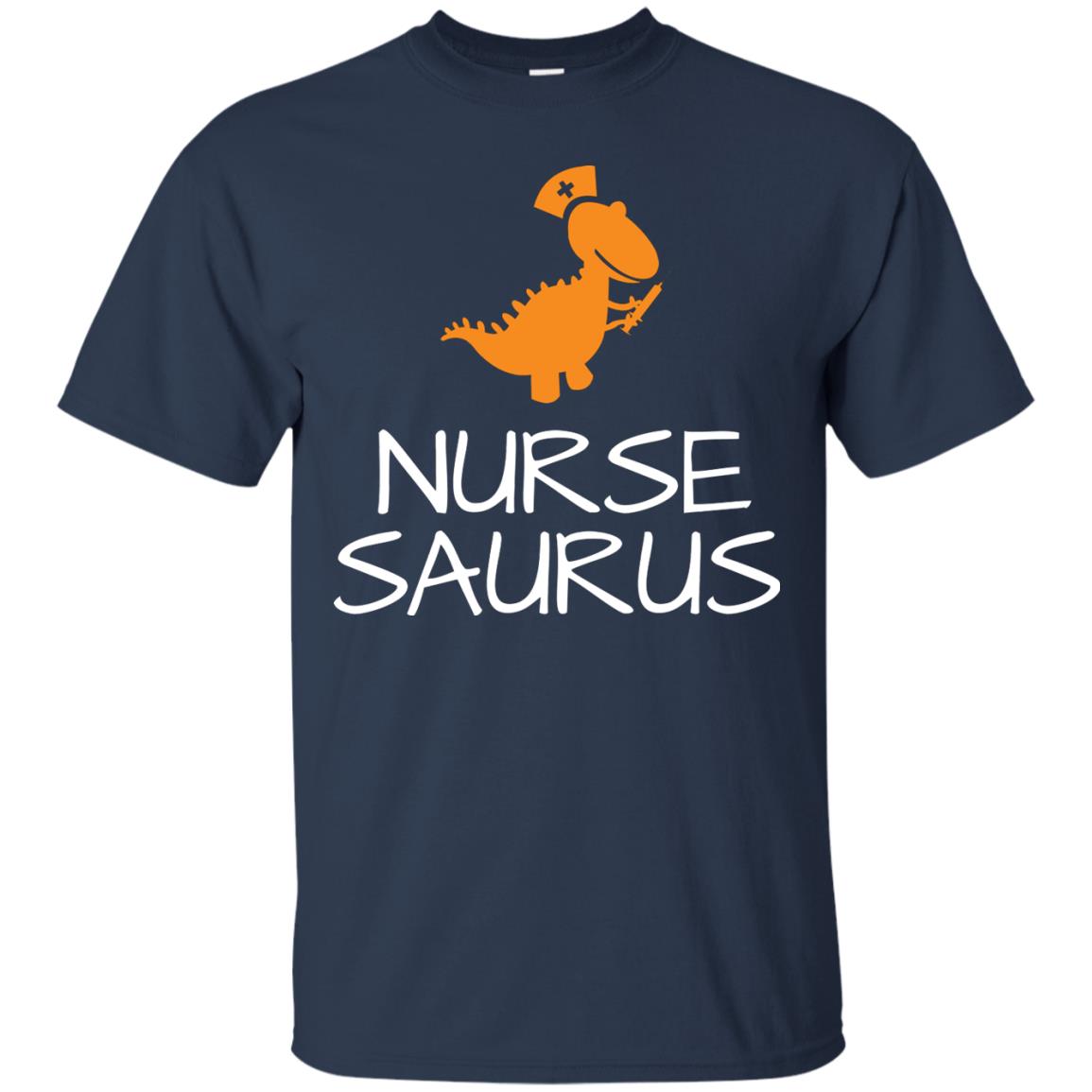 Nurse Saurus Dinosaur Nurse Cap T-shirt Navy