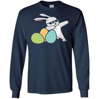 Easter Bunny Dabbing Gift Shirt For Dabbing Lover Navy