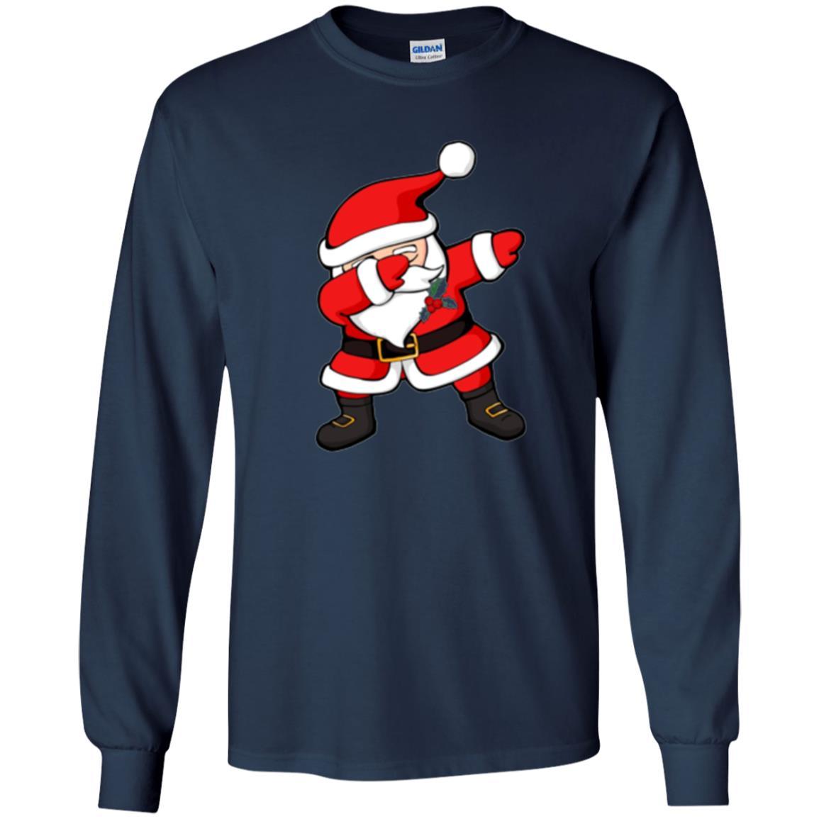 Christmas T-shirt Dabbing Santa Claus Christmas Dab Novelty Navy