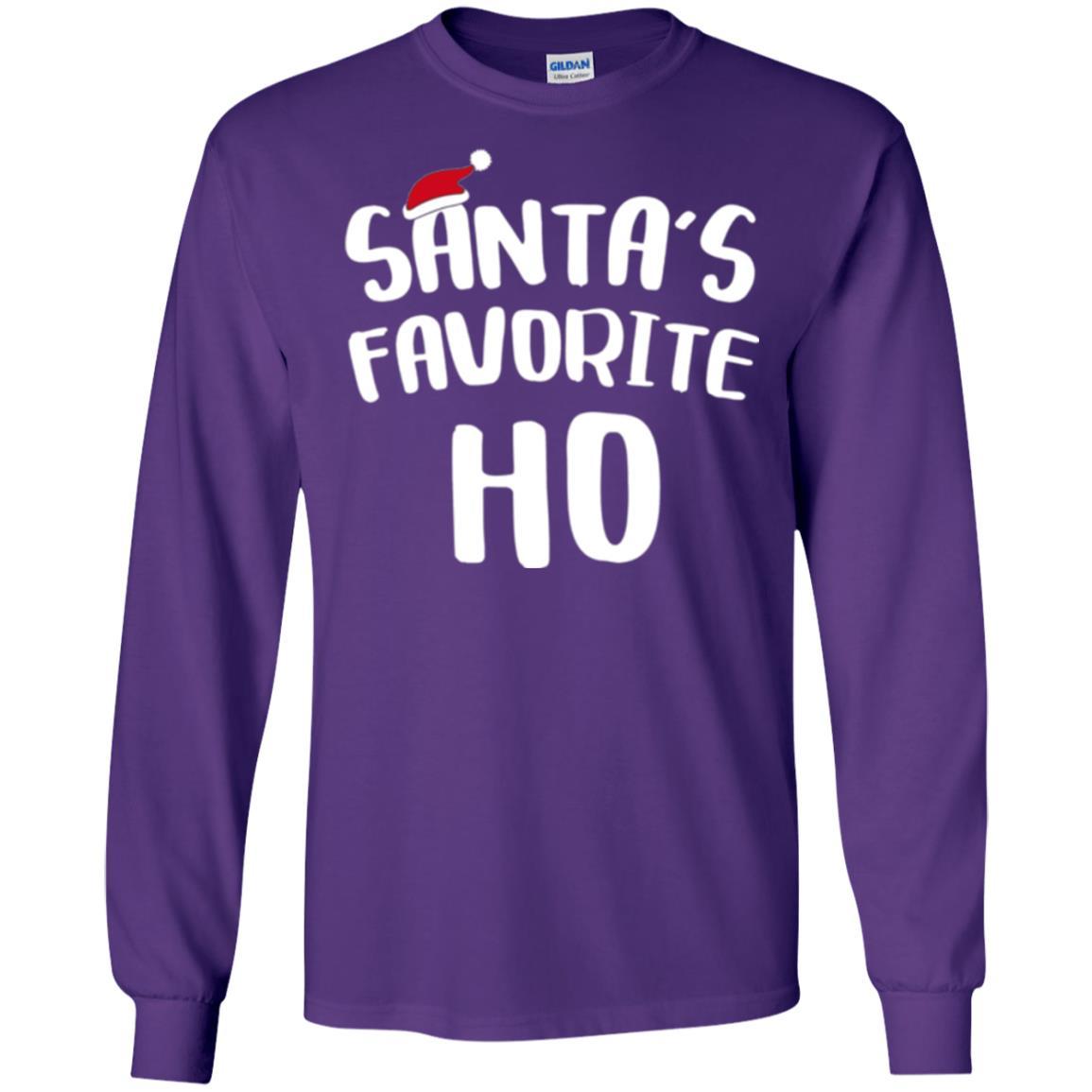 Christmas T-shirt Santa's Favorite Ho T-shirt Purple