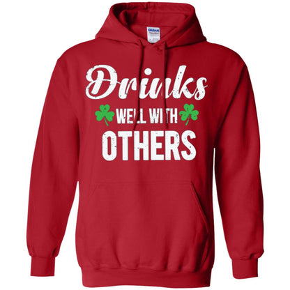 Drinks Well With Others St. Patrick_s Day T-shirt Red