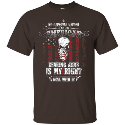 No Approval Needed I Am An American Bearing Arms Is My Right Deal With It Dark Chocolate
