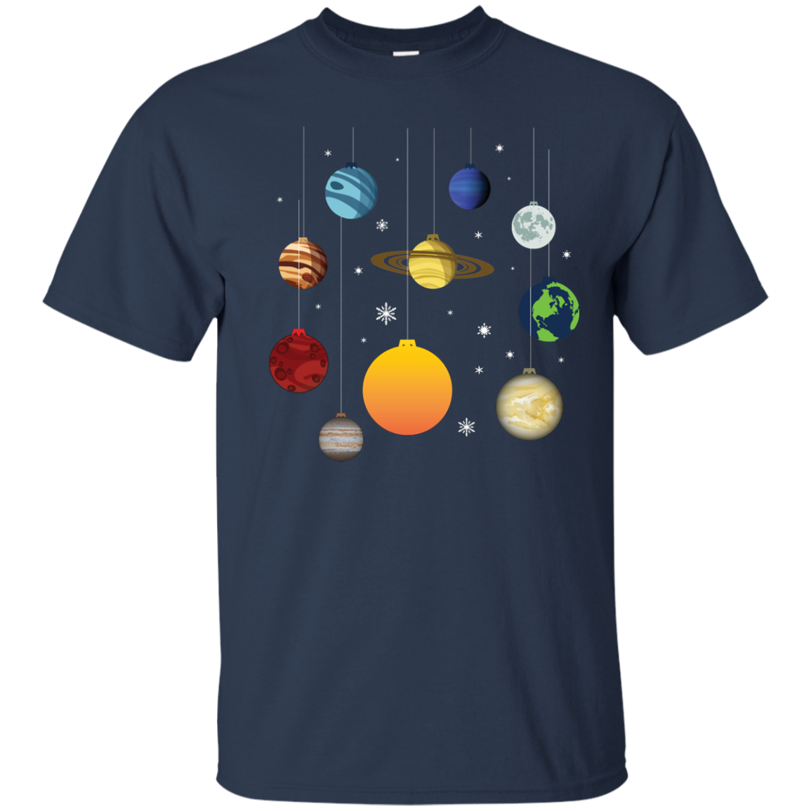Christmas T-shirt Joy To Universe Christmas Navy