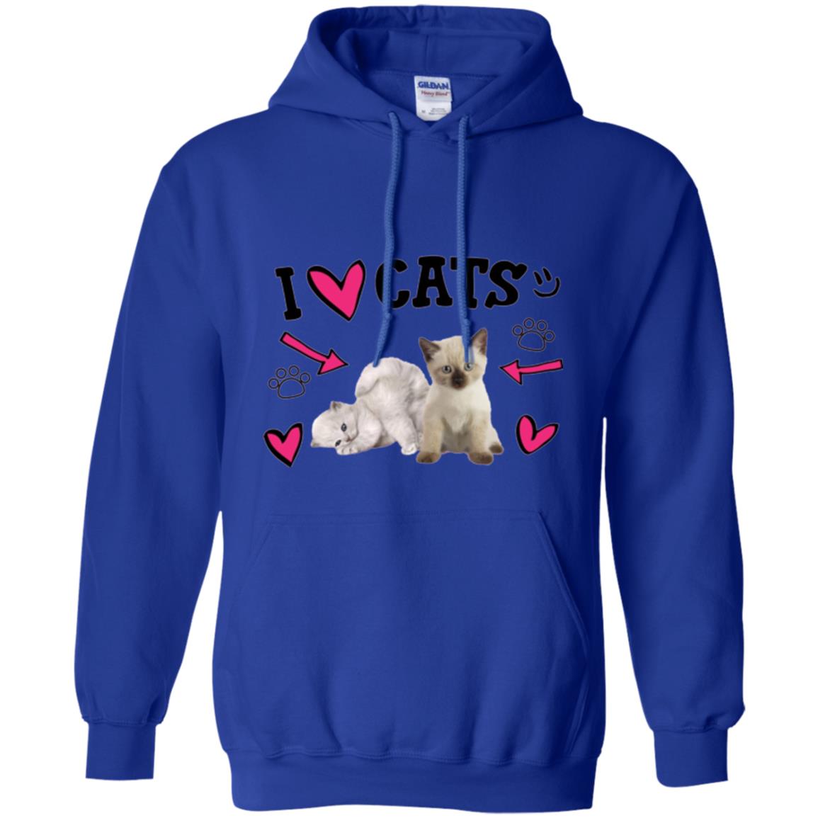 Cat Lover T-shirt I Love Cats Royal
