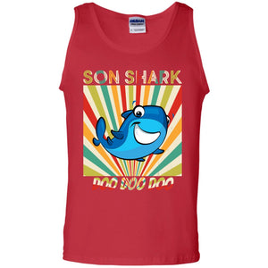 Son Shark Doo Doo Doo Family Shark Gift ShirtG220 Gildan 100% Cotton Tank Top