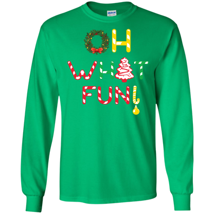 Christmas T-shirt Oh What Fun Irish Green