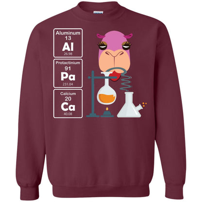Al-pa-ca Funny Element Chemistry Alpaca Lover Shirt Maroon