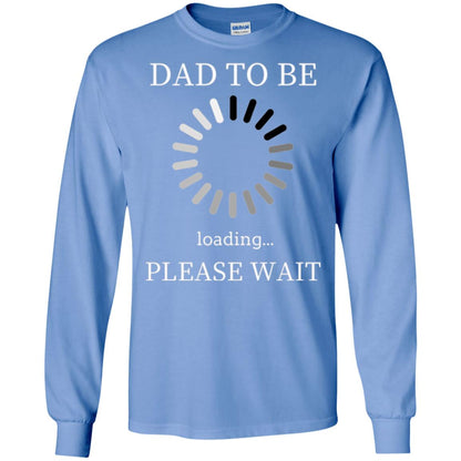 Funny Future Father T-shirt Dad Tobe Loading Please Wait Carolina Blue
