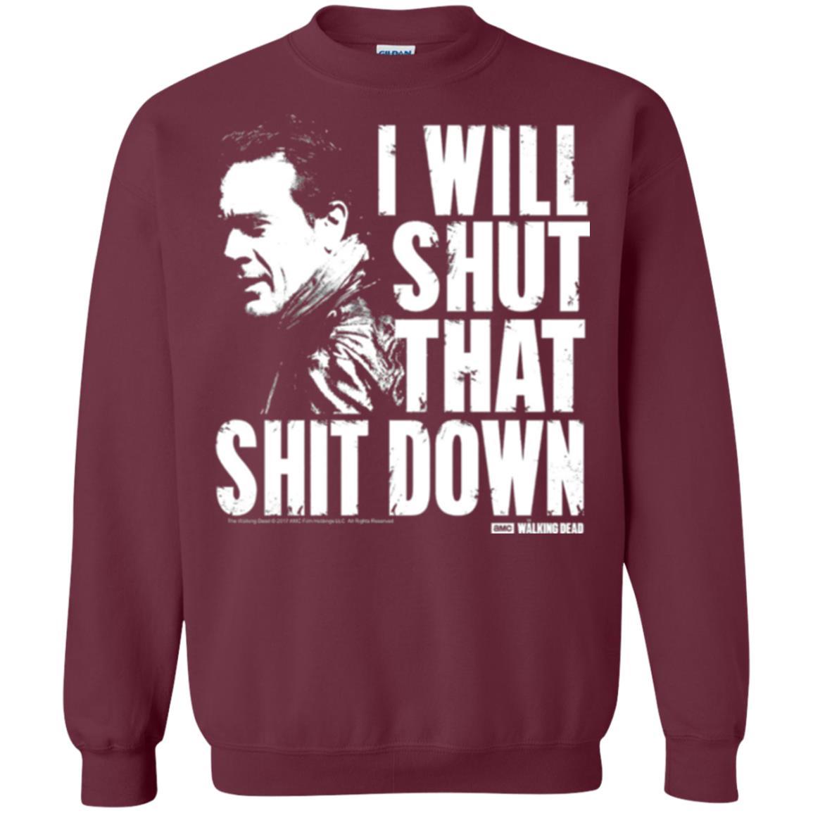 Film T-shirt I Shut That Shit Down Maroon