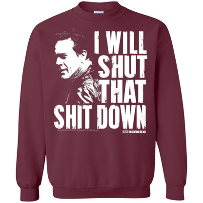 Film T-shirt I Shut That Shit Down Maroon