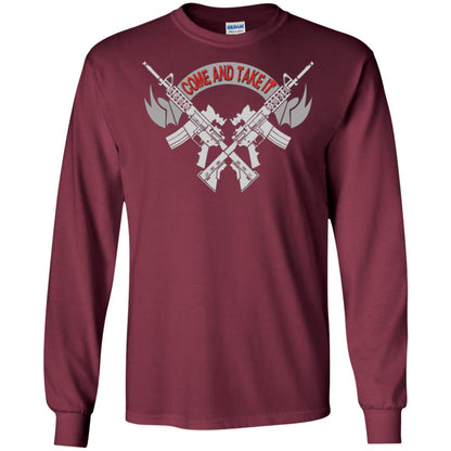 Military T-shirt Come And Take It Maroon