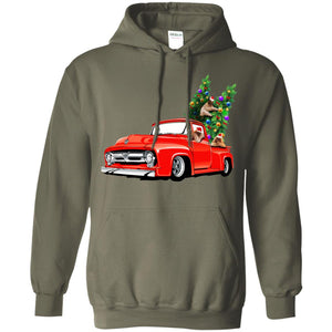 Christmas Tree And Sloths On Car X-mas Gift ShirtG185 Gildan Pullover Hoodie 8 oz.