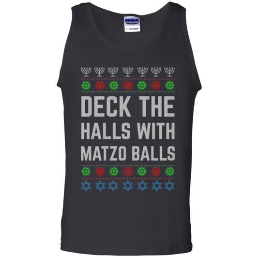Christmas T-shirt Deck The Halls With Matzo Balls Black