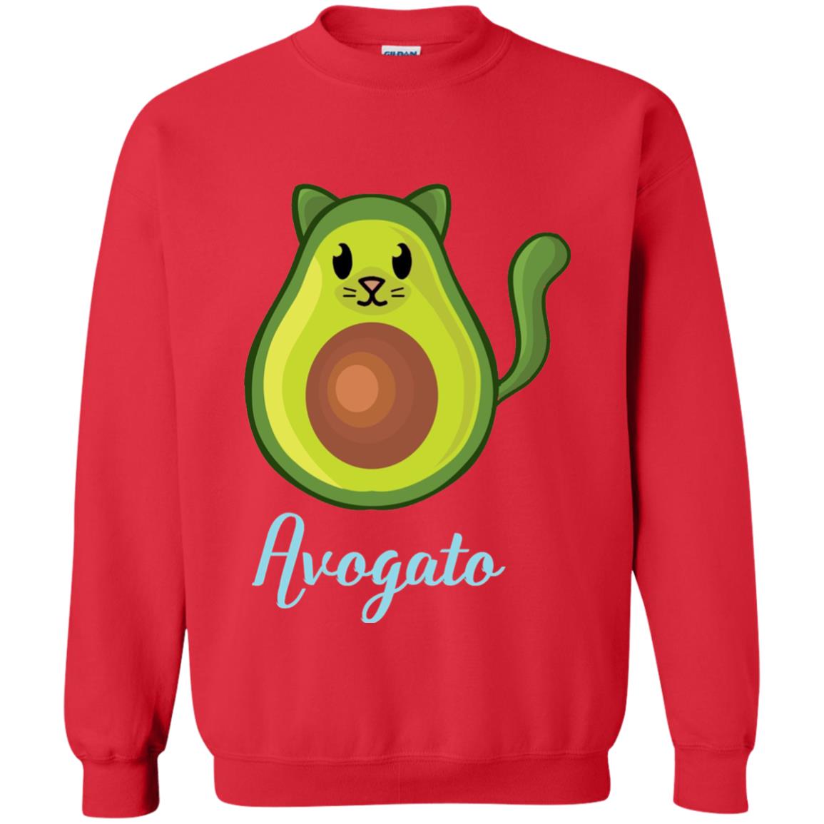 Avogato Avocado Cat Funny Avocato T-shirt Red