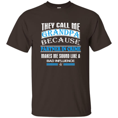 Family T-shirt They Call Me Grandpa Dark Chocolate