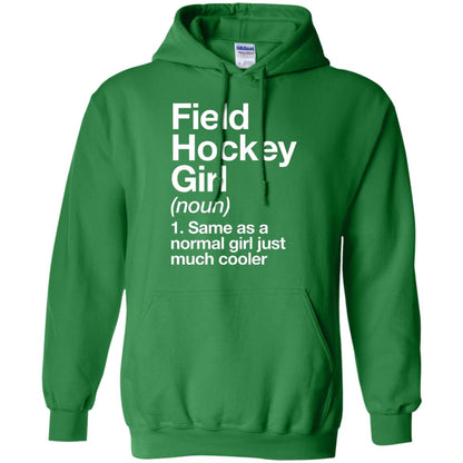 Field Hockey Girl Definition Hockey Lover T-shirt Irish Green