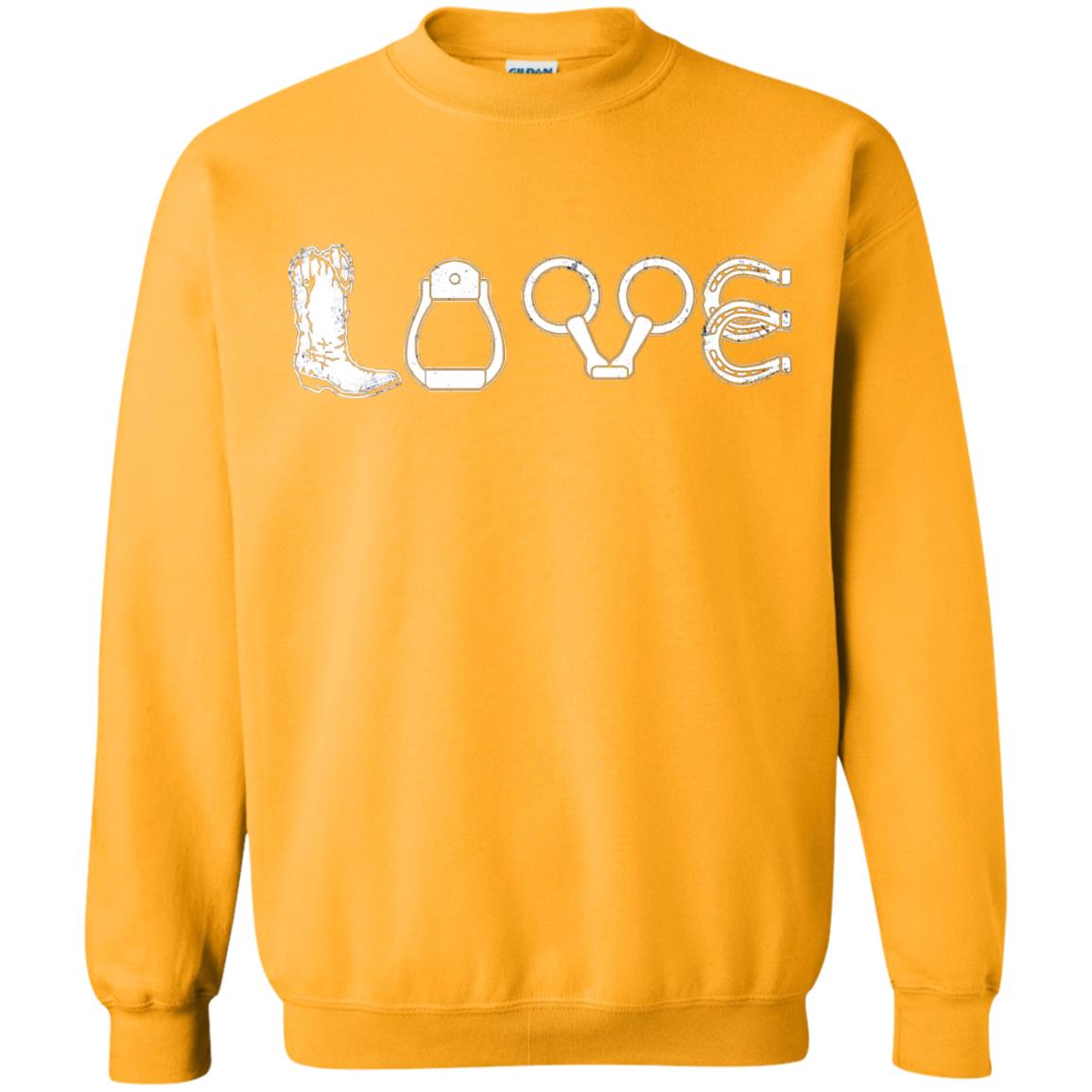 Love Riding Horse Shirts Gold