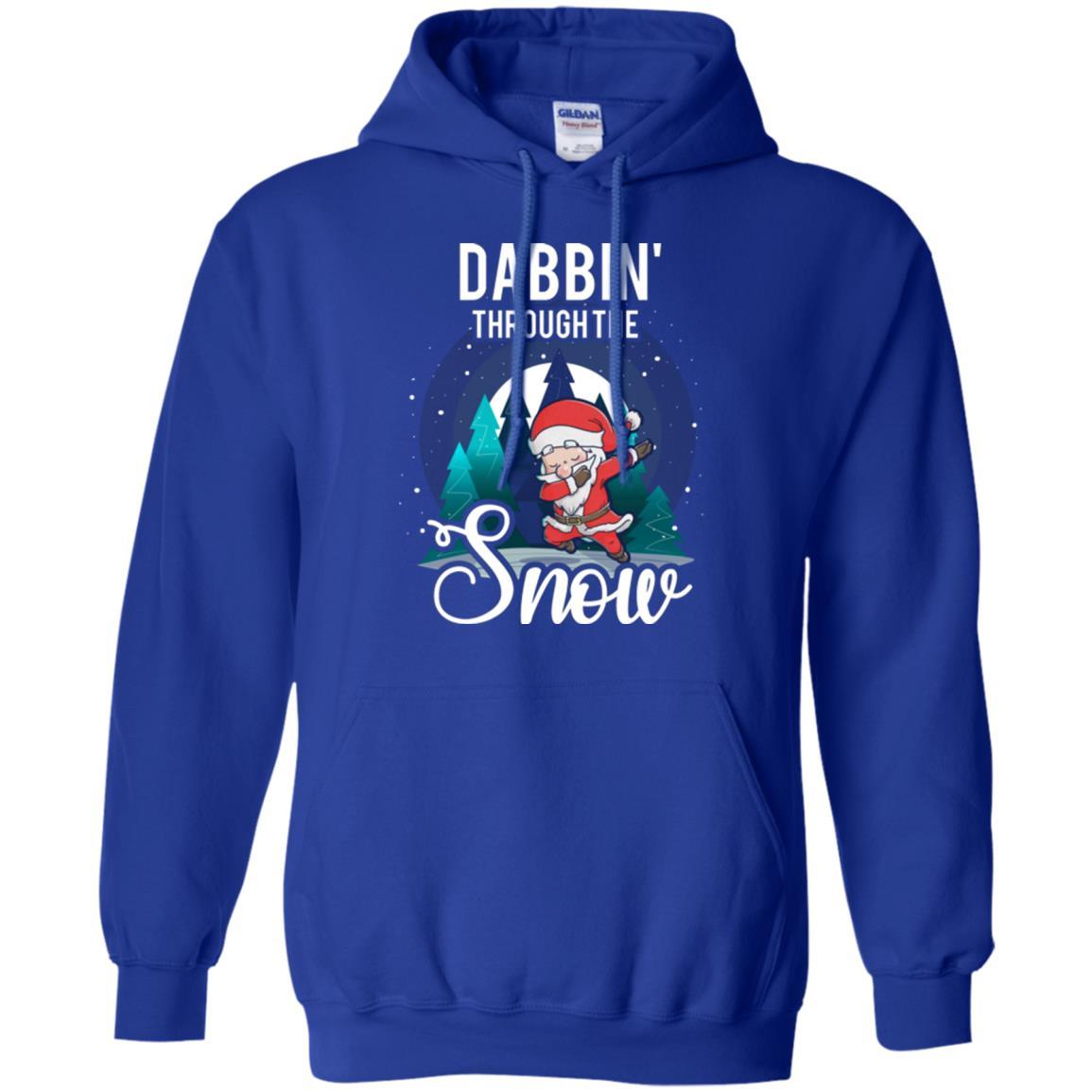 Christmas T-shirt Santa Claus Dabbing Through The Snow Royal