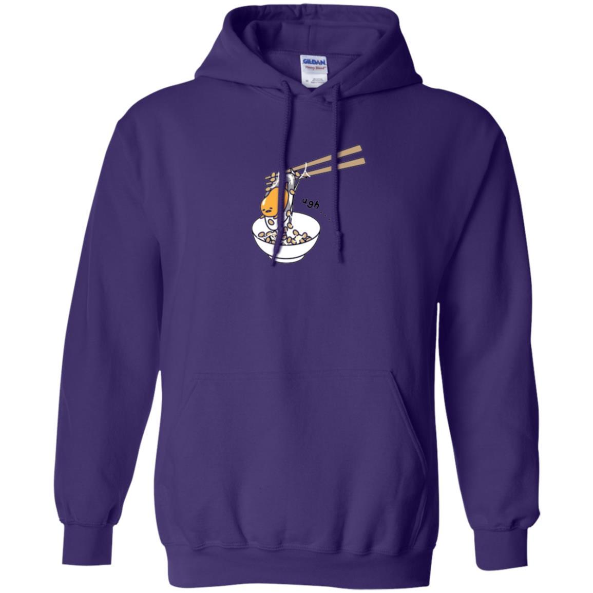 Cartoon T-shirt Gudetama Chopsticks Purple