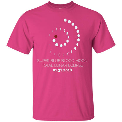 Super Blue Blood Moon Total Lunar Eclipse 2018 T-shirt Heliconia