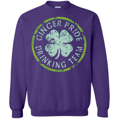 Funny Ginger Pride Drinking Team Irish T-shirt Purple