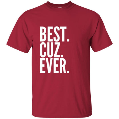 Family T-shirt Best Cuz Ever Cardinal